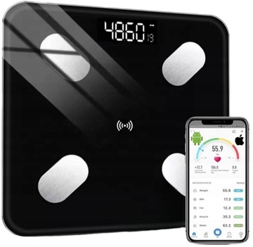 АНАЛИТИЧЕСКИЕ ВЕСЫ ДЛЯ ВАННОЙ ТОНКИЕ 180 КГ SMART+ 31в1 ANDROID iOS ТОЧНОСТЬ