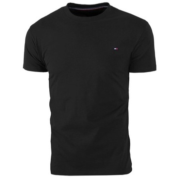 T-shirt koszulka męska Tommy Hilfiger okrągły dekolt czarna r. XXL
