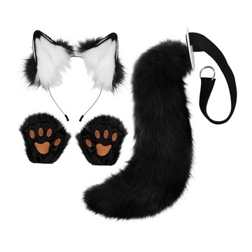 Cosplay kostium kobieta KOT łapki uszy ogon zestaw