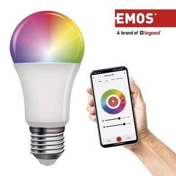 Żarówka LED sterowana smartfonem E27 9W 806lm RGB ściemnialna Zigbee