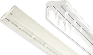 Szyna sufitowa PCV dwutorowa 280 cm kpl + OSŁONA