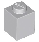 Lego brick 3005 klocek 1x1 j. szary 10 szt LBG N