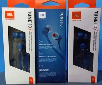 НАУШНИКИ-ВКЛАДЫШИ JBL TUNE 110 С МИКРОФОНОМ