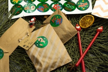 АДВЕНТ-КАЛЕНДАРЬ - СУМКИ + НАКЛЕЙКИ - НАБОР DIY XXL - EKO ALLBAG