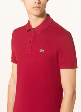 Koszulka bordowa polo Lacoste S (46)