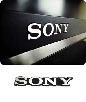 SONY naklejka emblemat 30 x 5 mm logo SREBRNA