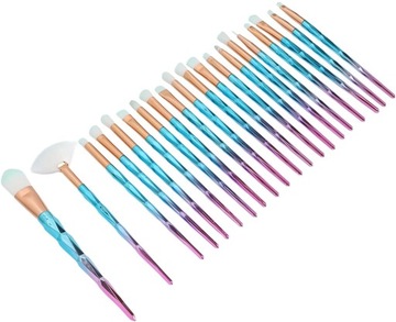 НАБОР кистей для макияжа 20 шт. радужные кисти для макияжа с синтетическим ворсом