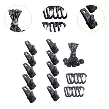 Зажимы для брезента, 30 шт./компл. Соединения с карабинами. Держатель уличной палатки. стиль F