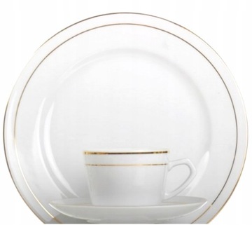 3604 ZESTAW OBIADOWO-KAWOWY 12/84 Złota Linia PUŁASKI ĆMIELÓW PORCELANA PFP
