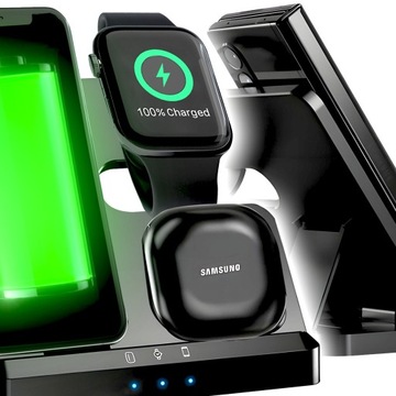 Ładowarka Bezprzewodowa Indukcyjna 3w1 QI Szybka do Samsung S24 S23 S22 QC