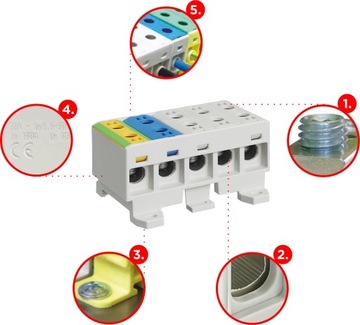 СОЕДИНИТЕЛЬ ДВОЙНОЙ РЕЙКИ ЖЕЛТЫЙ ЗЕЛЕНЫЙ 4x2,5-50 мм2