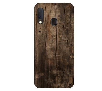 Etui pokrowiec do Samsung Galaxy A20e Drewno tekst