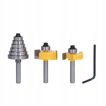 Фреза 1/4 дюйма с многошлицевым хвостовиком с 6 шт.