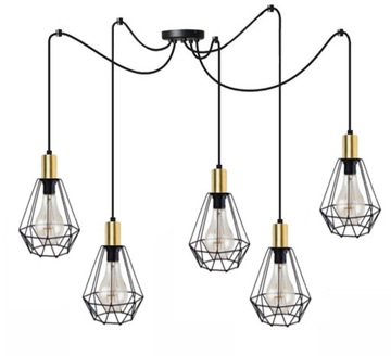 LAMPA SUFITOWA ,ŻYRANDOL ZŁOTY MARKOS II 110