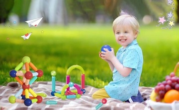 Магнитные палочки 64EL Обучающие магнитные блоки