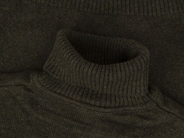 GOLF MĘSKI WEŁNIANY SWETER OLIWKOWY! ROZ.S SW434