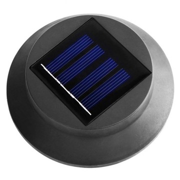 3LED черный солнечный садовый светильник