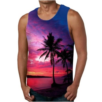 Koszulka bez rękawów Palm Tree Graphic Tank Top