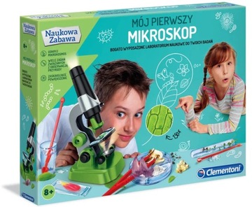 CLEMENTONI MÓJ PIERWSZY MIKROSKOP LABORATORIUM 8+