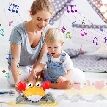 3В1 КРАБ ПРОГУЛЯЕТСЯ СВЕТОДИОДНАЯ USB ИГРУШКА ДЛЯ ПОЛЗАНИЯ