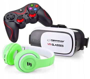 PREZENT DLA CHŁOPCA GOGLE VR 360+SŁUCHAWKI