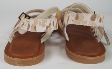 Toms Sephina Beige Abstract Cow Sandały r.39