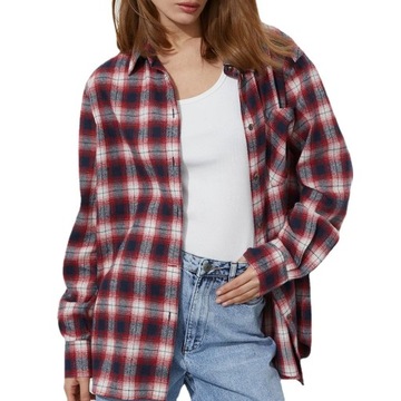 Women's Classic Oversize Plaid Shirts 100% Cotton