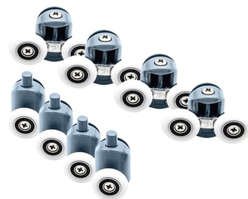 ROLKI KÓŁKA ROLKA DO KABINY PRYSZNICOWEJ 23MM ZESTAW 8SZT
