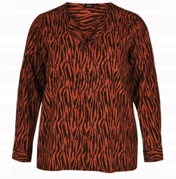 ZZ8 ZIZZI BLUZKA KOSZULOWA ZEBRA ZAPINANA 54 56