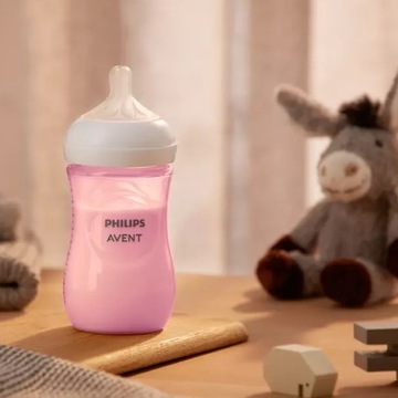 Natural Response SCY903/11 бутылочка 260 мл AVENT розовый 1м+ для молока