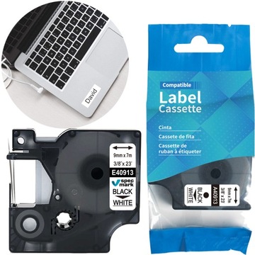 Лента для печати принтера DYMO D1 40913 9мм/7м белая/черная LM LabelManager