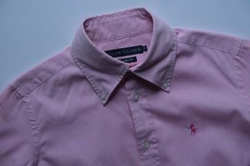 RALPH LAUREN__KOSZULA SUPER SLIM FIT PINK LOGO__S