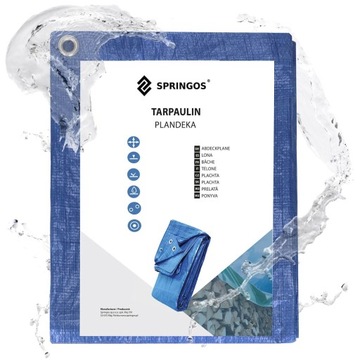 БРЕЗЕНТ СИНИЙ 5х8м, МОРОЗОСТОЙКИЙ, 60Г