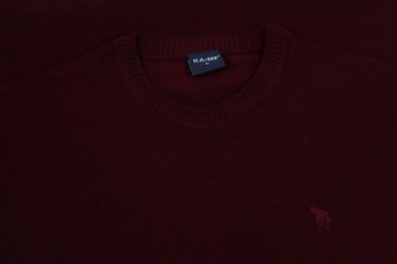 SWETER MĘSKI POD SZYJĘ BORDOWY ROZ.M SW691