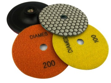 СУХОЙ ПОЛИРОВАЛЬНЫЙ ДИСК GRES 125 50 100 200 РУЧКА M14