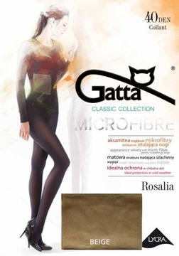 Rajstopy Gatta Rosalia 40 den mikrofibra beige- 4
