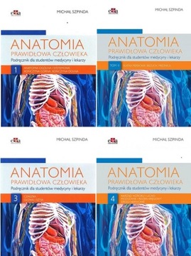 Anatomia prawidłowa człowieka Tom 1-4 Szpinda