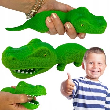 GNIOTEK ANTYSTRESOWY DINOZAUR SENSORYCZNY ZABAWKA DZIEŃ CHŁOPAKA ALIGATOR