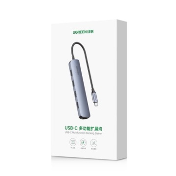 Адаптер-концентратор UGREEN, USB-C — 4x USB 3.0, HDMI