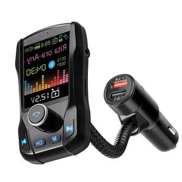 Samochodowy nadajnik Bluetooth czarny