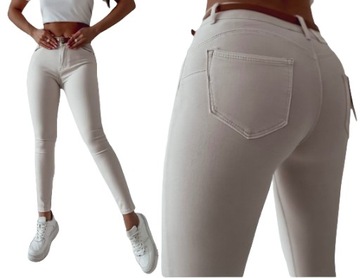 Jeansy spodnie damskie M. Sara modelujące + pasek gratis push up XS/34
