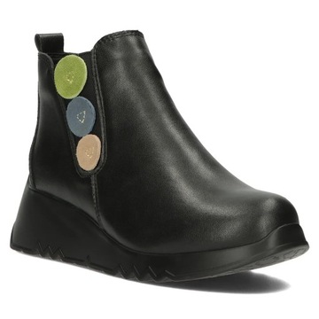 Buty damskie skórzane botki na koturnie Filippo na zamek r.40