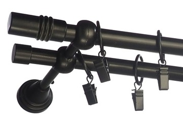 Karnisz metalowy fi 16 podwójny 150 cm