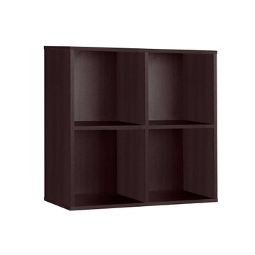 BOX 4 STOJAK REGAŁ PÓŁKA NA PŁYTY WINYLOWE SEGREGATORY WENGE