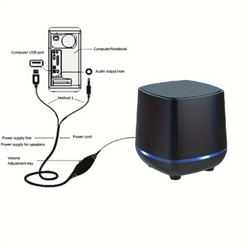 Компьютерные колонки с питанием от USB и RGB-подсветкой, регулятор громкости, стереосистема Hi-Fi