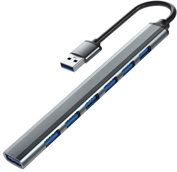 7w1 Rozgałęźnik Hub USB na 6x USB 2.0 1x USB 3.0