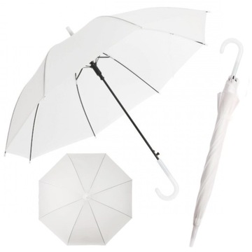 Parasol biały ślubna parasolka automatyczny duży xxl składany elegancki