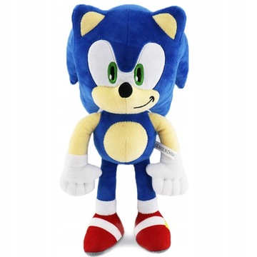 DUŻY SONIC MASKOTKA MIĘKKIE I WYGODNE PLUSZOWA ZABAWKA PREZENT 30cm