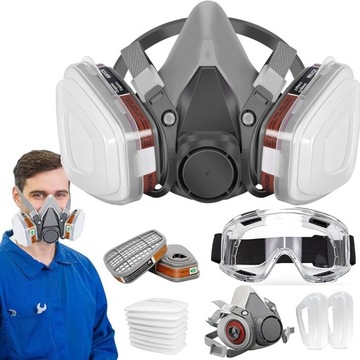 PÓŁMASKA MASKA 6200 OCHRONNA LAKIERNICZA PRZECIWGAZOWA ZESTAW
