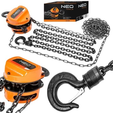 WCIĄGARKA WYCIĄGARKA ŁAŃCUCHOWA 2t 3 m NEO TOOLS RĘCZNA